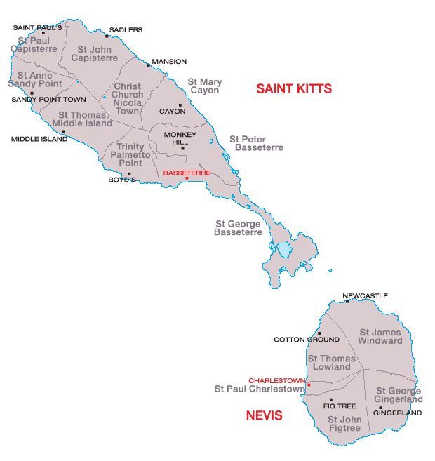 Ausführliche Informationen für Reisen nach St. Kitts und Nevis